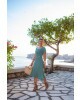 Vestido Midi Estampado Verde Boutique K 