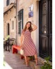 Vestido Midi Estampado Vermelho Boutique K 