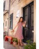 Vestido Midi Estampado Vermelho Boutique K 
