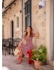 Vestido Midi Estampado Vermelho Boutique K 