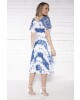 Vestido Midi Godê Azul Fasciniu's