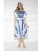 Vestido Midi Godê Azul Fasciniu's