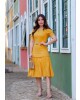 Vestido Midi Manga Bufante Joyaly