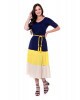 Vestido Midi Tricolor Amarelo Hapuk 