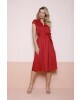 Vestido Midi com Faixa Vermelho Fasciniu's 
