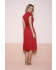 Vestido Midi com Faixa Vermelho Fasciniu's 