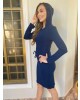 Vestido Moletinho Azul Lulu Modas