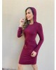 Vestido Moletinho Bordô Lulu Modas 