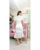Vestido Peplum em Renda Branco Luciana Pais