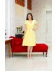 Vestido Plissado Floral Amarelo Raje Jeans
