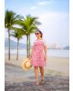 Vestido Poá Rosa Raje Jeans