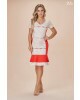Vestido Sino Vermelho D'azul 