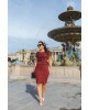 Vestido Suede com Cinto Vinho Joyaly
