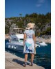 Vestido Transpassado Azul Boutique K