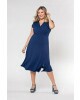 Vestido Transpassado Azul