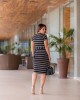 Vestido Transpassado Listrado Boutique K