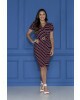 Vestido Tubinho com Listras Vermelho Tatá Martello