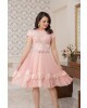 Vestido Tule Rendado Rose Bella Herança