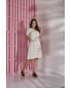 Vestido Viscolinho com Botões Bege Tata Martello