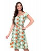 Vestido em Viscose Poá Verde Hapuk