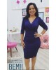 Vestido Transpassado Azul Hapuk