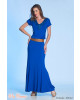 Vestido Via Caruso Malha Longo Azul 50712
