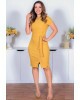 Vestido Recorte com Botões Mostarda Joyaly 