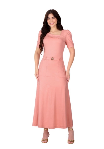 Vestido Neusa Em Malha Ponto Roma Rosa Hapuk Primavera/Verão 2026