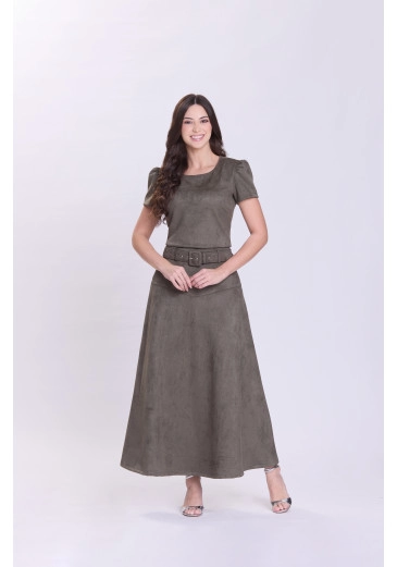 Conjunto Alzira Em Malha Suede Verde Hapuk Outono/Inverno 2026