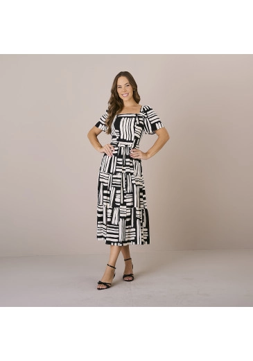 Vestido Atila Em Viscose Mia Preto Tatá Martello Alto Verão 2025