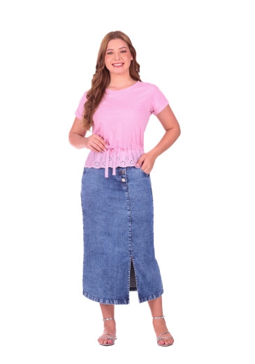 Blusa Ana Paula Em Malha De Algodão Rosa Hapuk Primavera/Verão 2027