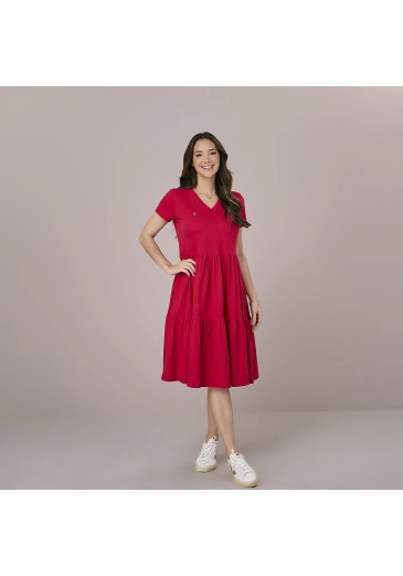 Vestido Keyte Em Malha Conforto Vermelho Tatá Martello Outono/Inverno 2025