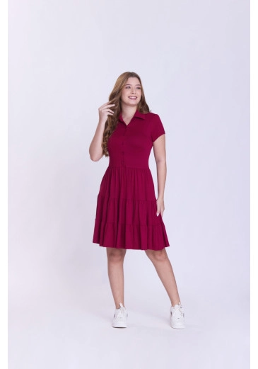 Vestido Ayla  Em Moletinho Bordo Hapuk  Outono/Inverno 2026