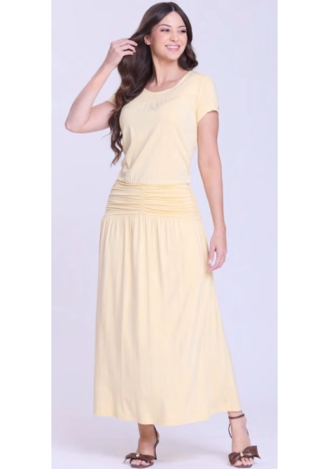 Vestido Clarice Em Malha Amarelo Hapuk  Primavera/Verão 2026