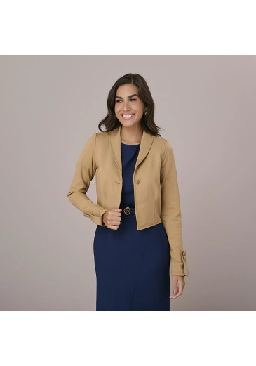 Blazer Debora Em Montaria Premium Bege Tata Martello Outono/Inverno 2025