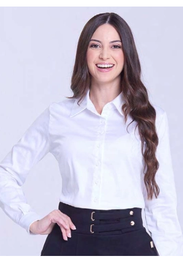 Camisa Delma Em Tecido Plano Branca Hapuk Outono/Inverno 2026