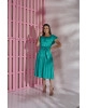 Vestido Midi com Babado Verde Tatá Martello 
