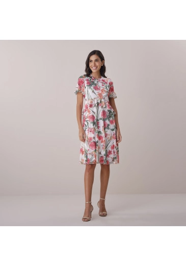 Vestido Carolina Em Tule Estampa Exclusiva Tata Martello Primavera/Verão 2026