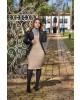 Vestido Bengaline com Casaco Preto Bella Herança