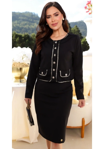 Conjunto Olivia Em Malha Maria Amore Outono/Inverno 2026