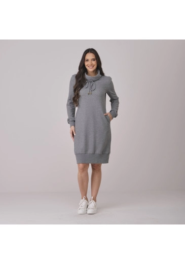 Vestido Leticia Em Moletom Cinza Tata Martello Outono/Inverno 2026