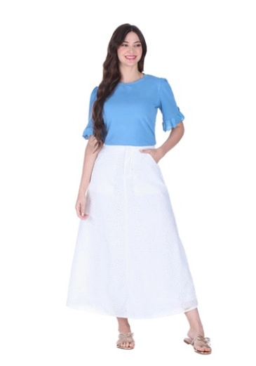 Blusa Marta Em Malha Azul Hapuk Alto Verão 2025