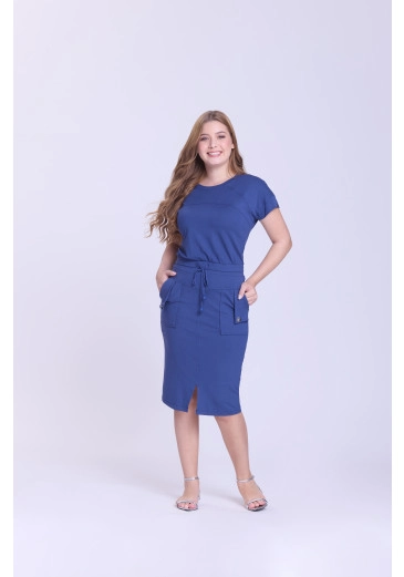 Conjunto Viviane Em Moletinho Azul Hapuk Outono/Inverno 2026