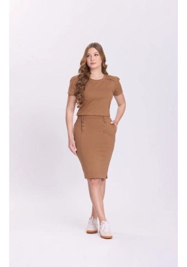 Conjunto Karina Em Moletinho Bege Hapuk Outono/Inverno 2026