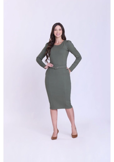 Vestido Augusta Em Ponto Roma Verde Hapuk  Outono/Inverno 2026