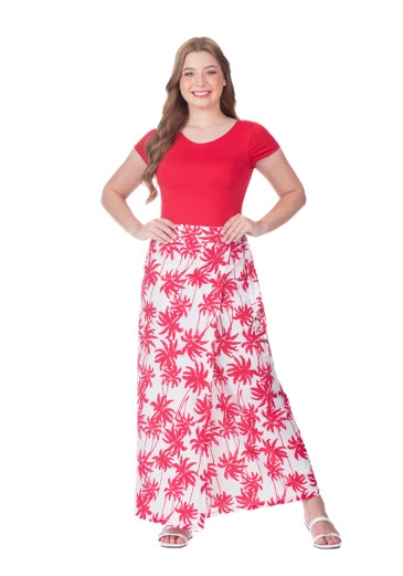 Saia Canga Serena Em Tecido Plano Estampado Vermelho Hapuk  Primavera/Verão 2026