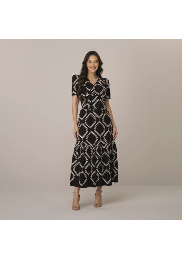 Vestido Fabiana Em Bordado Gigi Preto Tatá Martello  Primavera/Verão 2027