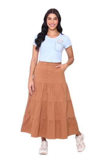 Blusa Lis Em Malha De Algodão Azul Hapuk Outono/Inverno 2025