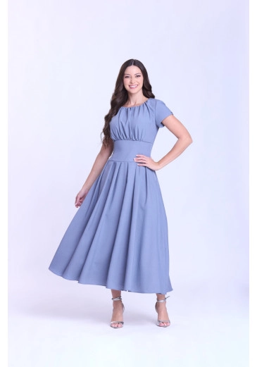 Vestido Andréia Em Tecido Plano Cinza Hapuk Outono/Inverno 2026