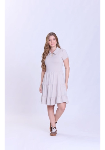 Vestido Julia Em Moletinho Bege Hapuk Outono/Inverno 2026